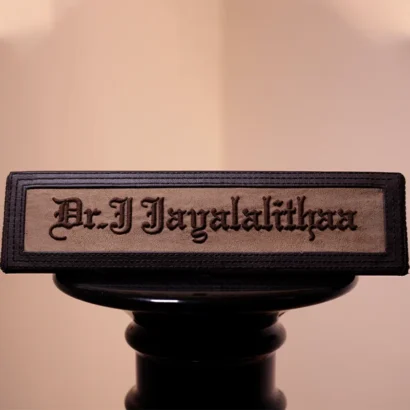 Table Nameplates – Genuine Leather